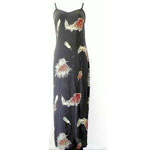 Francesca Caretti maxi dress with feather print